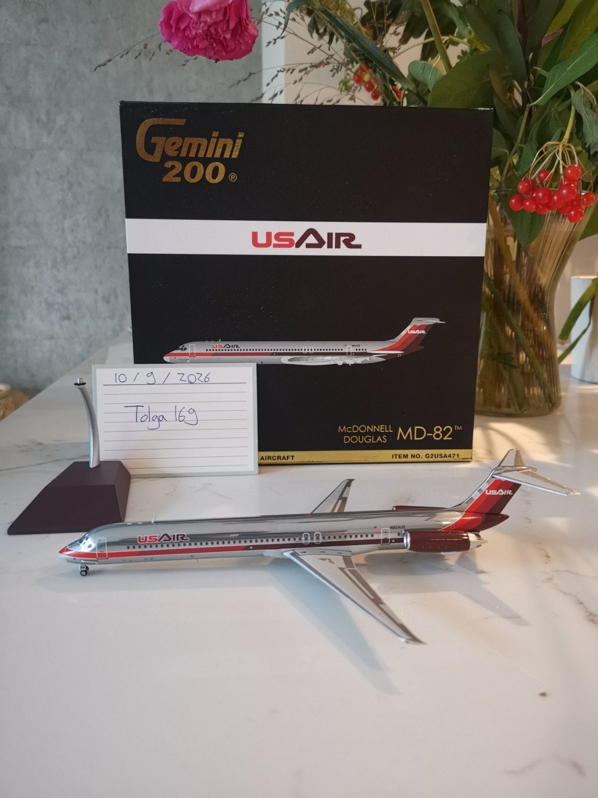 USair MD-82 Gemini Jets 1:200 G2USA471 Reg. N824US, Overige merken, 1:200 of kleiner, Nieuw, Ophalen of Verzenden