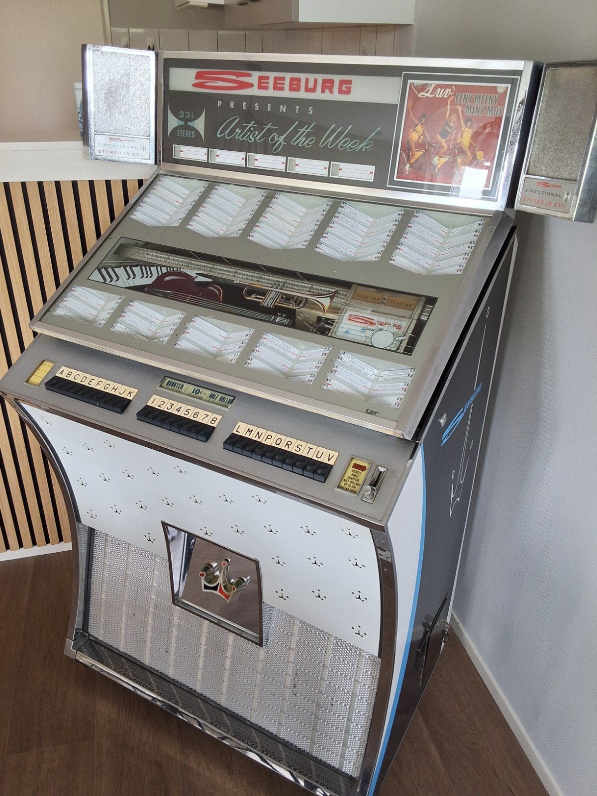 Seeburg D6 met oortjes, Verzamelen, Automaten | Jukeboxen, Ophalen, Zo goed als nieuw, 1950 tot 1960, Seeburg