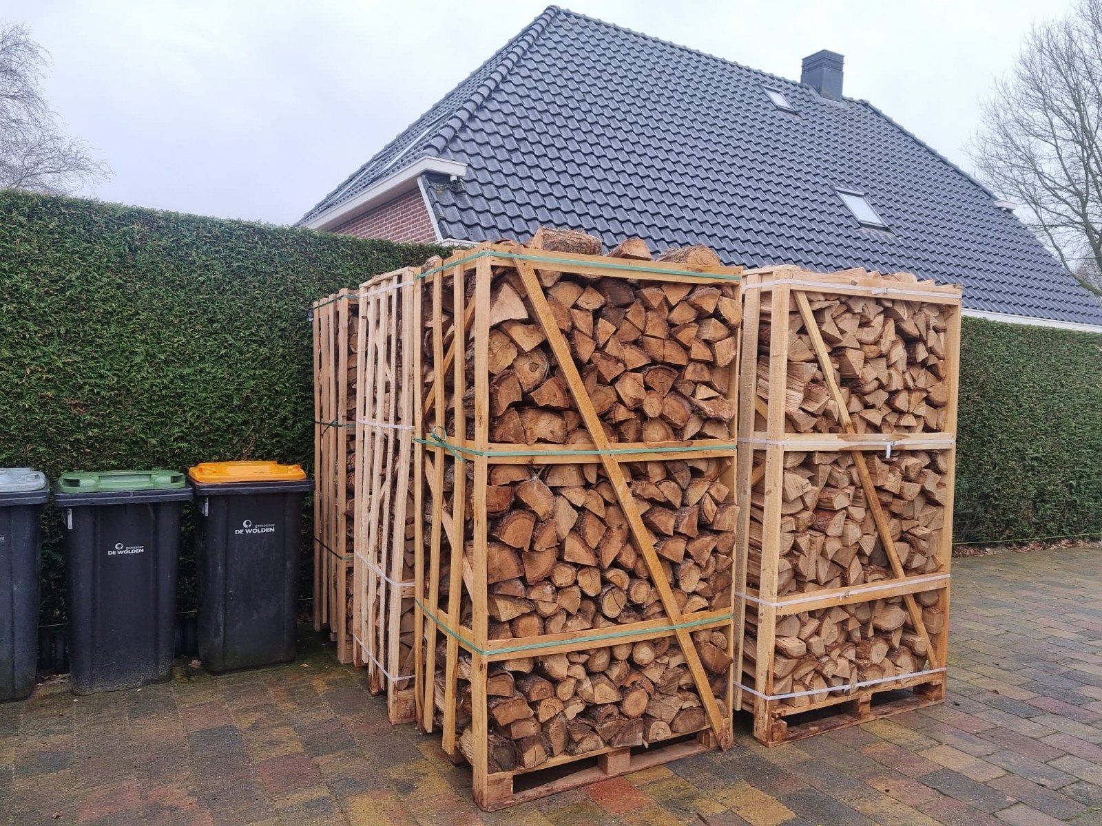 Goedkoop gedroogd haardhout gratis levering!!, Tuin en Terras, Ophalen of Verzenden