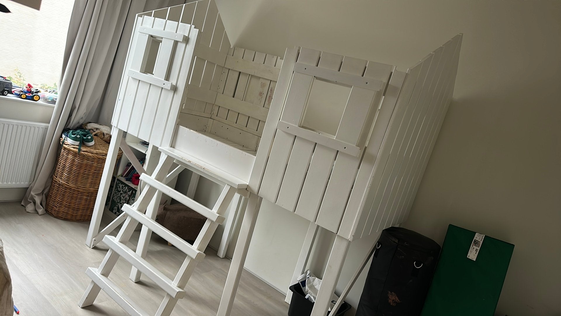 Hoogslaper boomhutbed kidsfactory, Ophalen, Gebruikt, Eenpersoons, 90 cm
