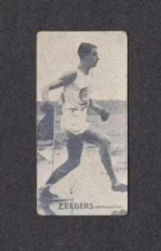 Sportplaatje Zeegers Atletiek Hardloper Jaren 20/30., Ophalen of Verzenden, Zo goed als nieuw