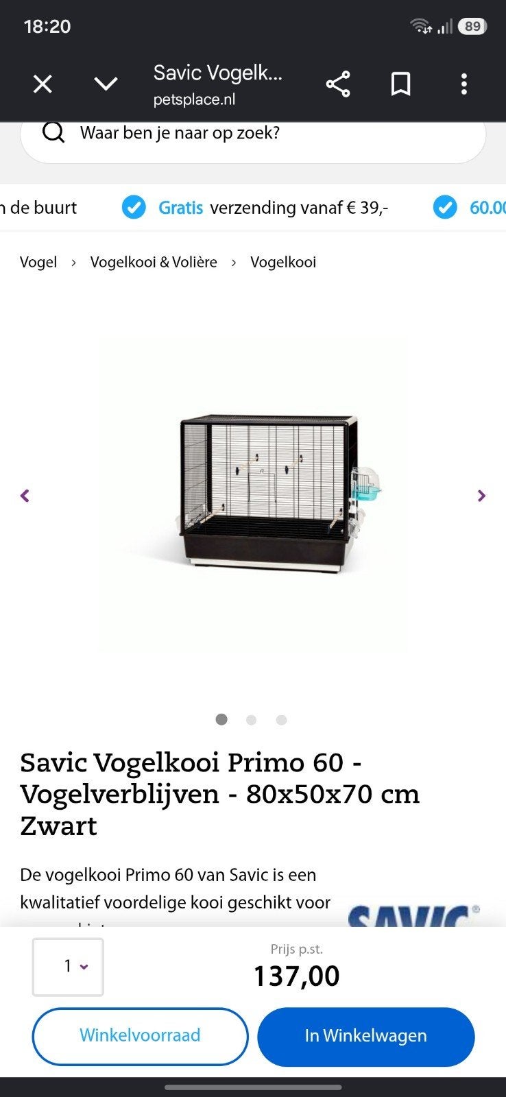 vogelkooi, Ophalen, Gebruikt, Metaal, Vogelkooi