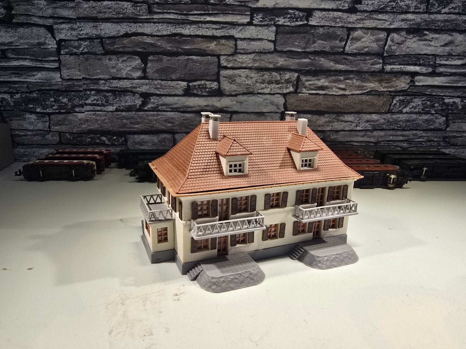 kibri appartementencomplex N spoor trein 1:160, Overige merken, Gelijkstroom of Wisselstroom, Brug, Tunnel of Gebouw, Ophalen of Verzenden