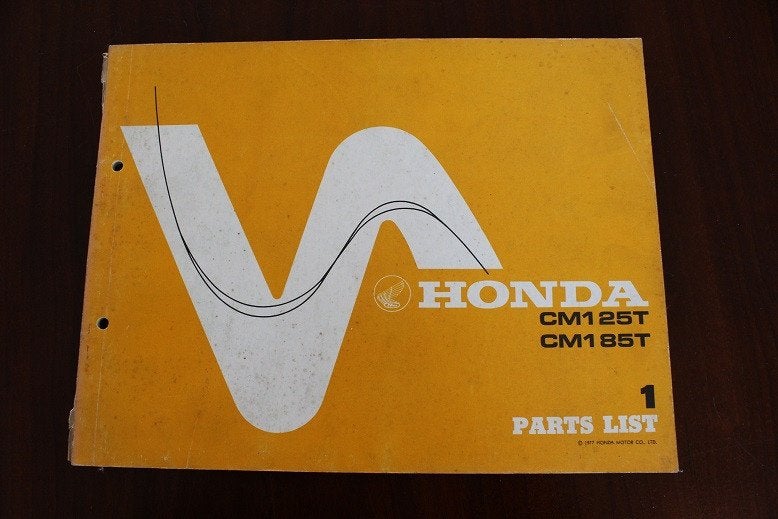 Honda CM125T CM185T 1977 motorcycle parts list CM 185 125, Ophalen of Verzenden, Honda