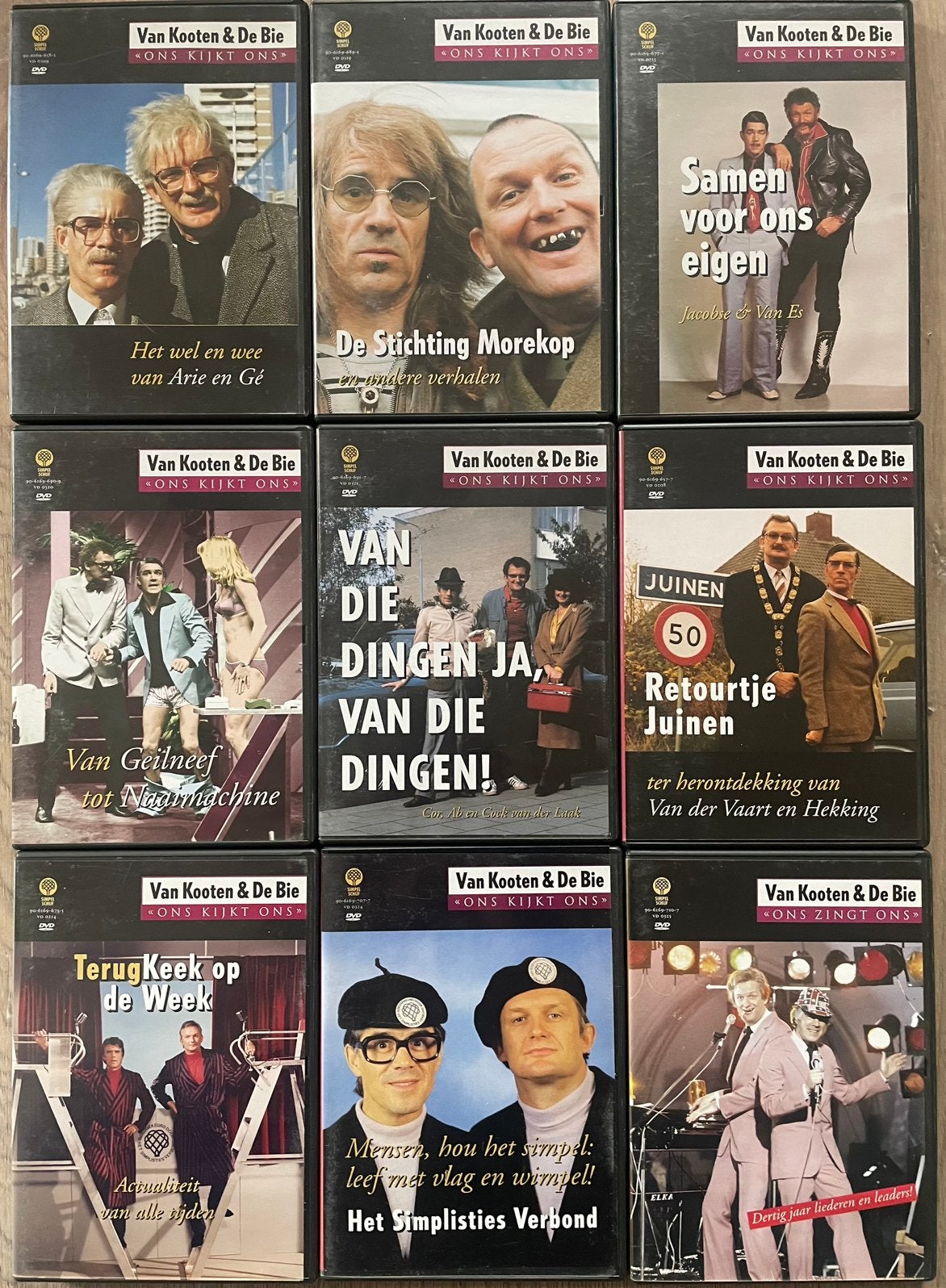 9x DVD Kees Van Kooten & Wim De Bie Tegenpartij En Koot, Van Kooten & De Bie, Alle leeftijden, Speciale editie, Ophalen of Verzenden