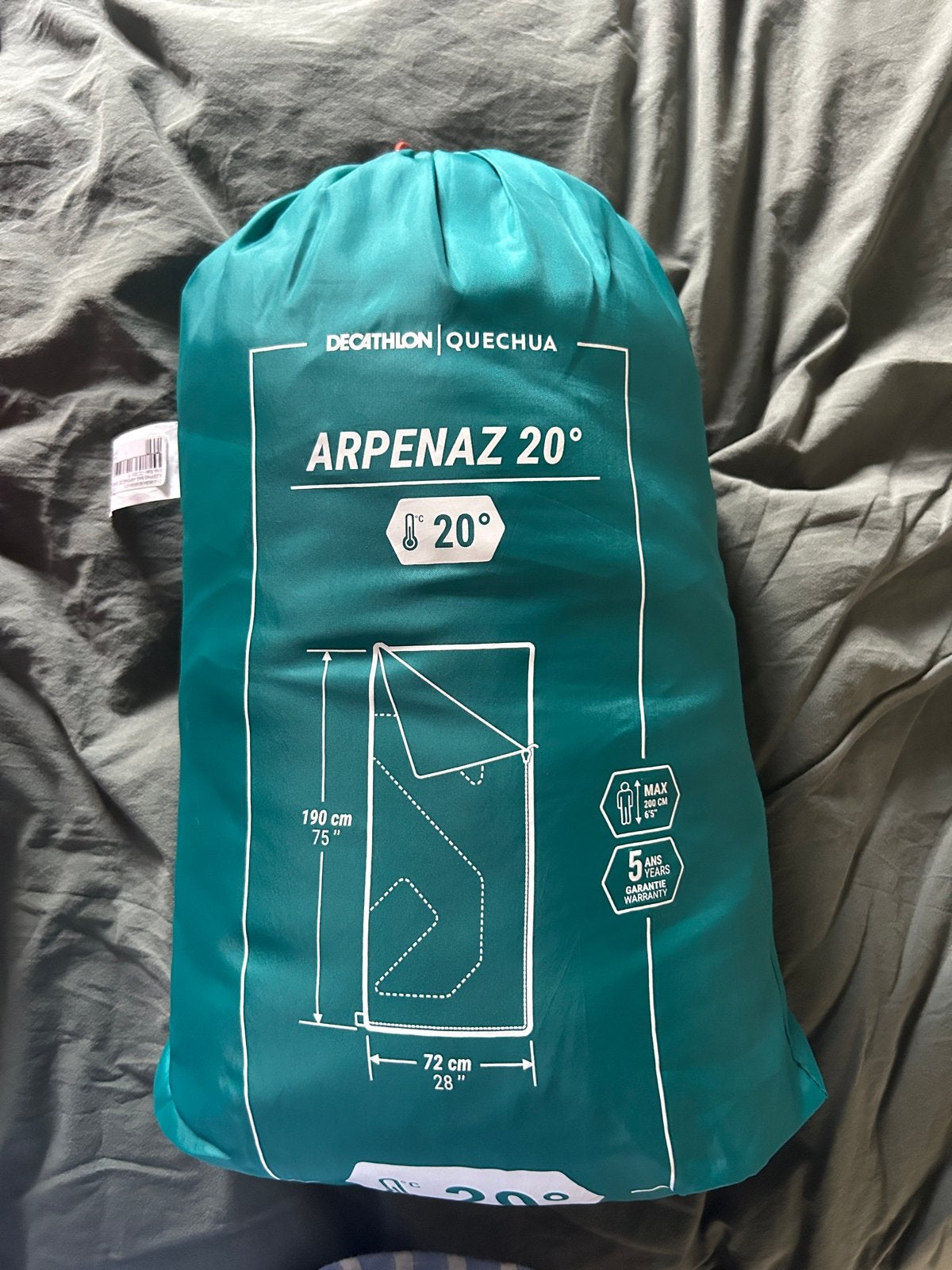Groene Decathlon Quechua Arpenaz 20 slaapzak, Ophalen, Zo goed als nieuw