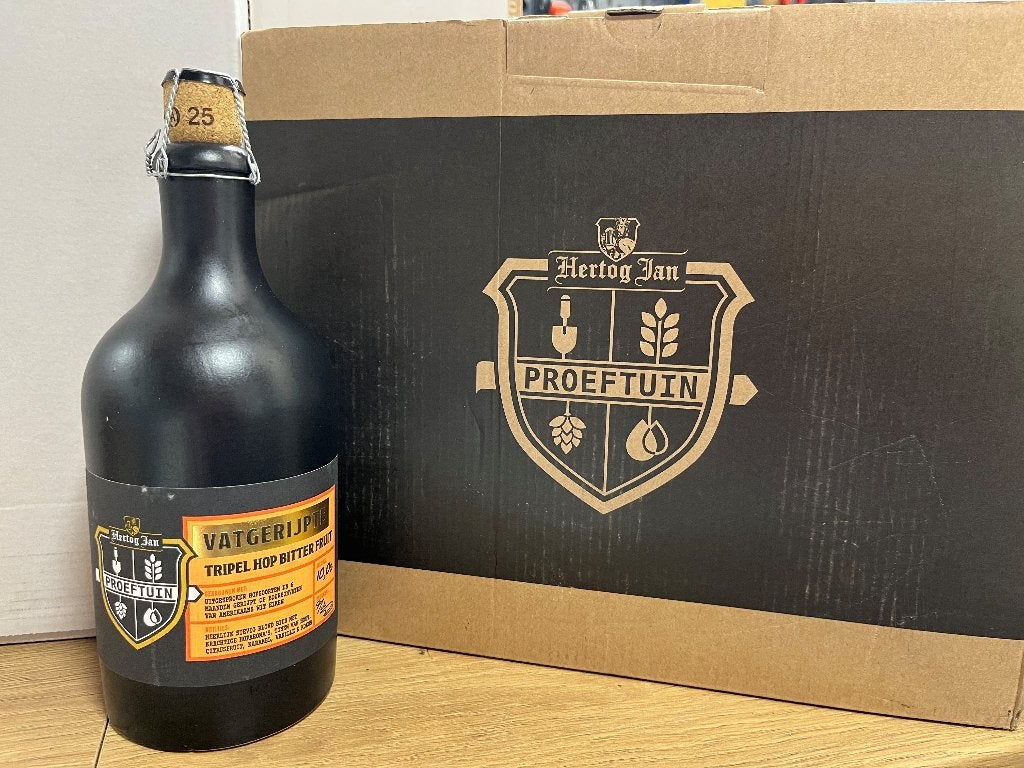 Hertog Jan Proeftuin | Vatgerijpte Tripel Hop Bitter Fruit, Verzamelen, Biermerken, Ophalen of Verzenden, Nieuw, Flesje(s), Hertog Jan