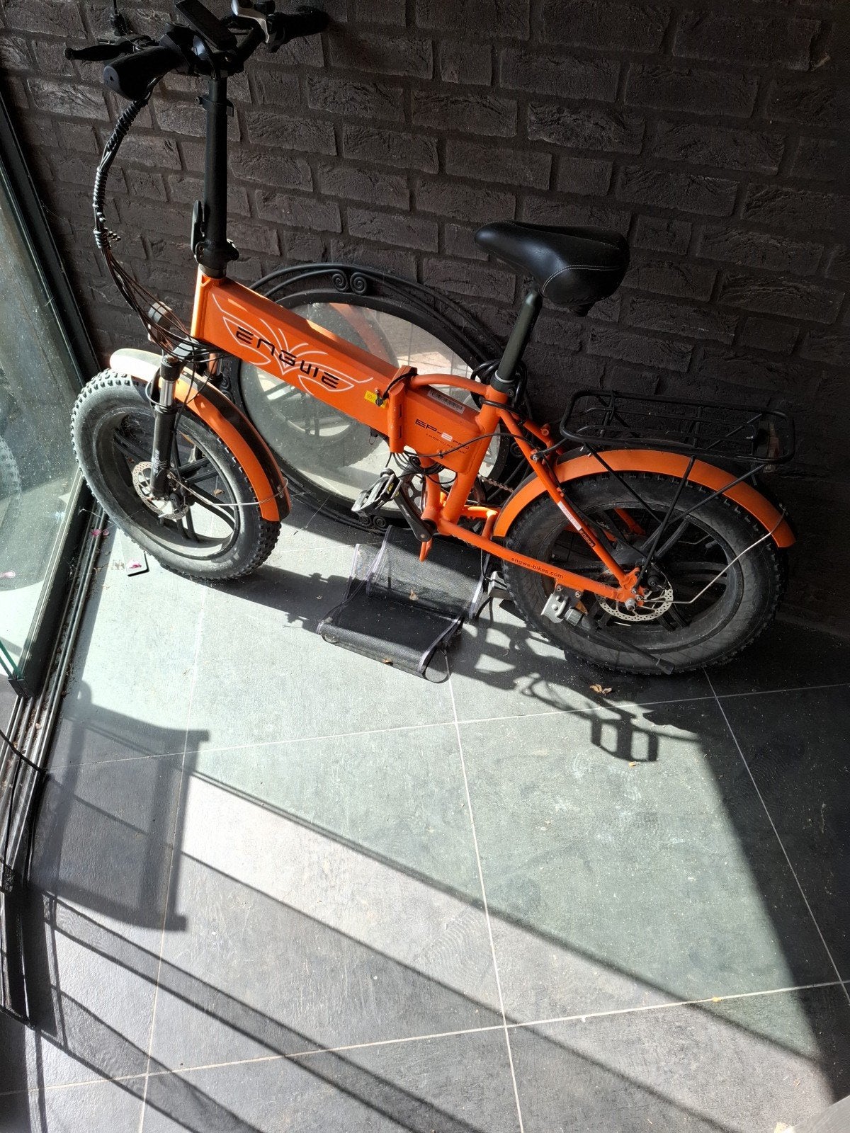 Engwe opvouwbare elektrische fiets - Oranje, Gebruikt, Minder dan 47 cm, 30 tot 50 km per accu, Ophalen