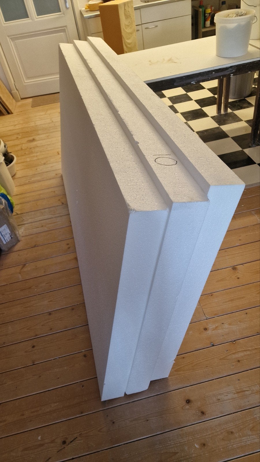 Piepschuim 3 platen 10 cm. dik., Ophalen, Zo goed als nieuw, 50 tot 100 mm