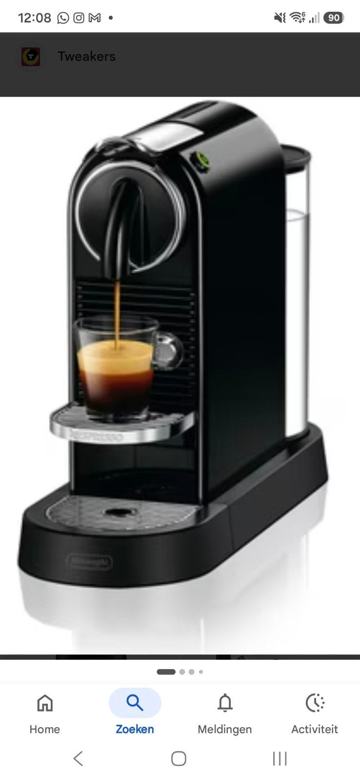 Delonghi Citiz EN167.B defect? - Nespresso machine, Ophalen of Verzenden, Niet werkend, Koffiemachine, Koffiepads en cups