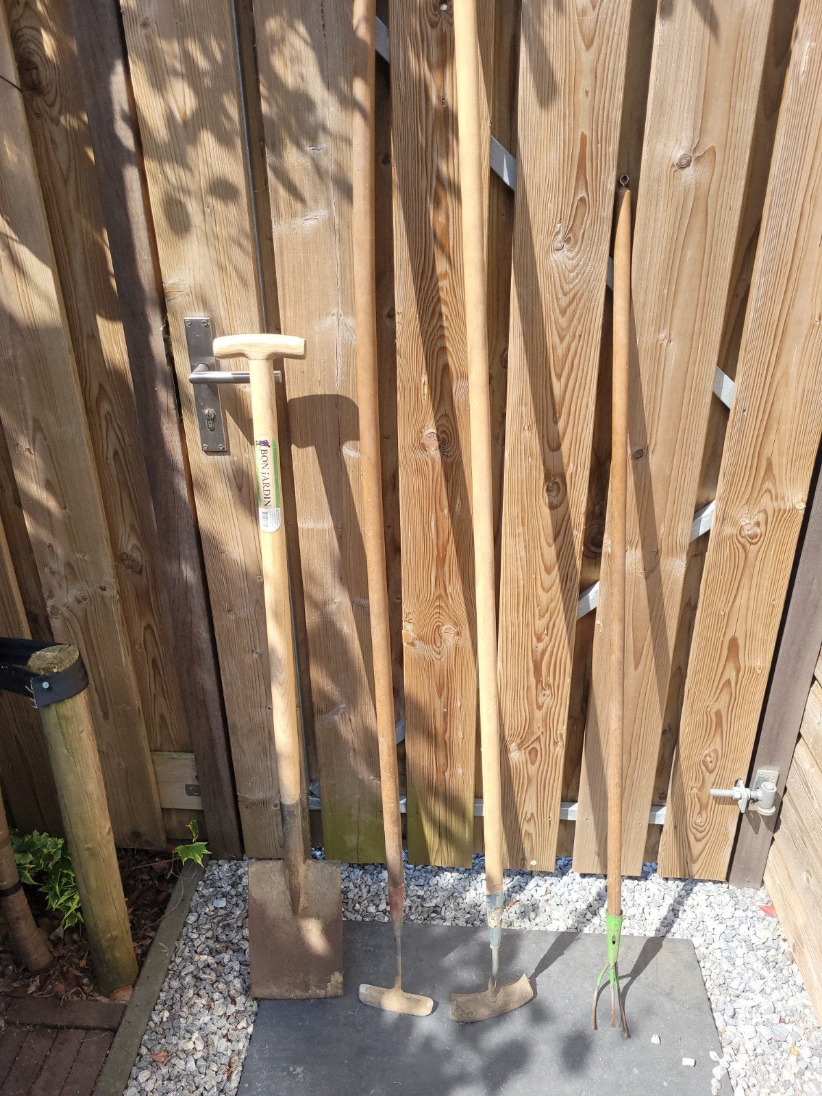 Tuingereedschap: schop, schoffel, cultivator, vo, Ophalen of Verzenden, Gebruikt, Schop, Bon Jardin