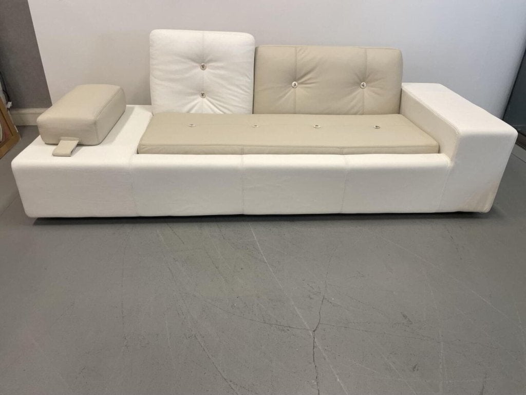 Vitra Polder Sofa XS Bank Wit Leer (LMTD), Niet ingevuld, Nieuw, Niet ingevuld, Niet ingevuld