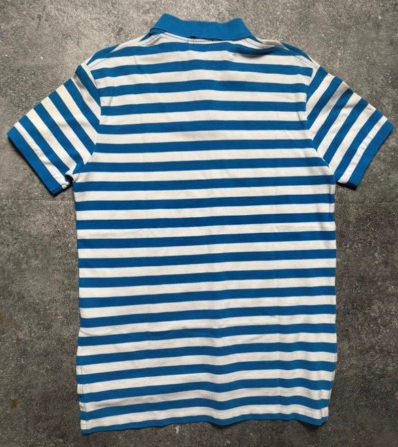 Gestreepte Polo Ralph Lauren - Maat M, Ophalen of Verzenden, Zo goed als nieuw, Maat 48/50 (M), Blauw