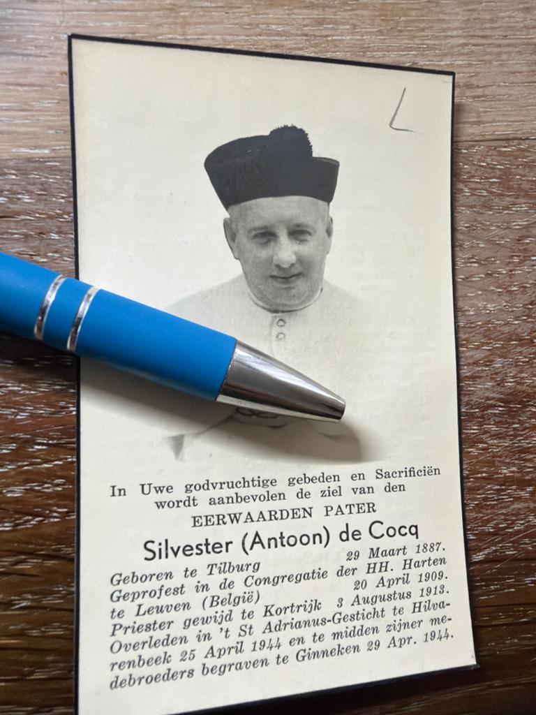 Cocq de Silvester (Antoon)Tilburg 1944 Hilvarenbeek priester, Ophalen of Verzenden