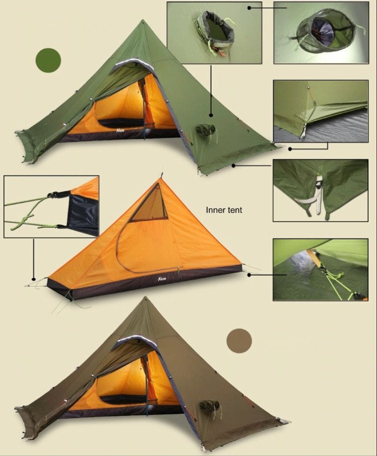 Luxe Outdoors Sil Hexpeak (F6e) binnen + buitentent, Ophalen of Verzenden, Nieuw, Tot en met 2