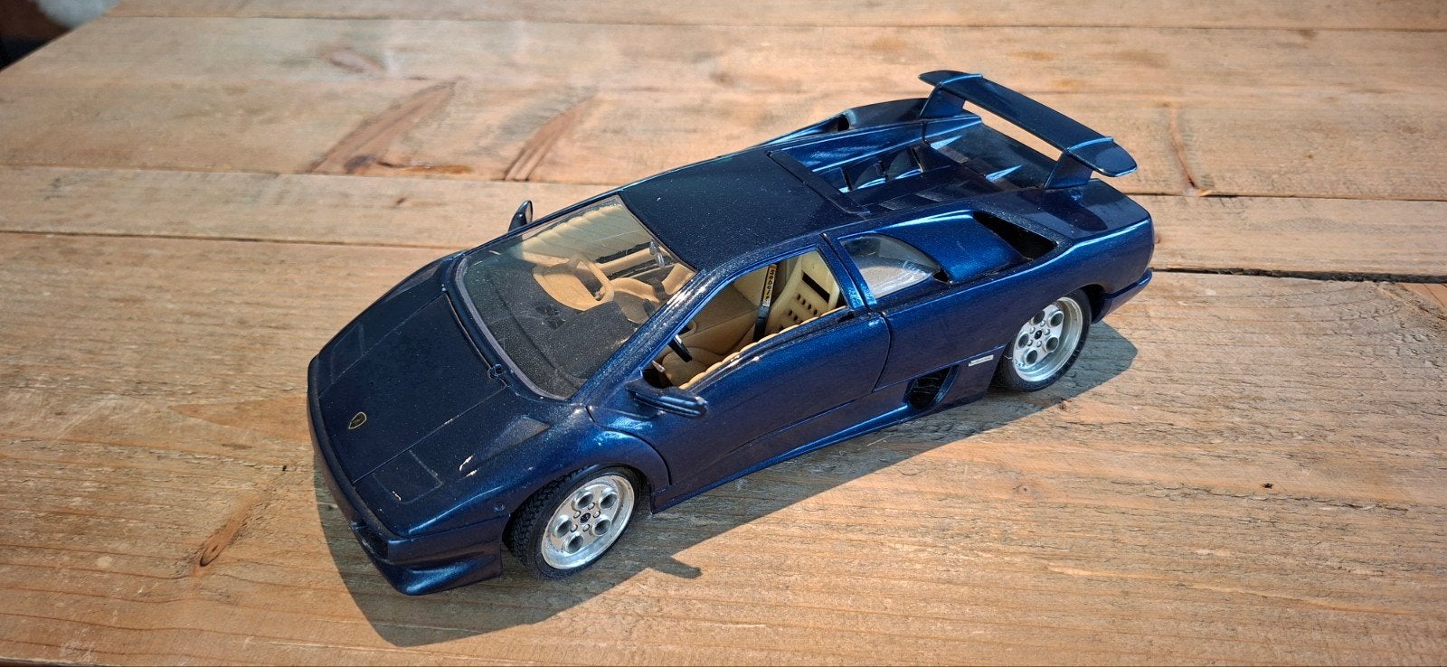 Bburago Lamborghini Diablo 1:18 - Blauw, Ophalen of Verzenden