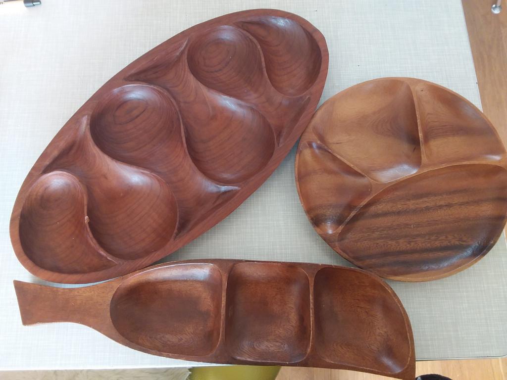Scandinavisch teak, ontwerp Laur Jensen schalen, schaal, Ophalen of Verzenden