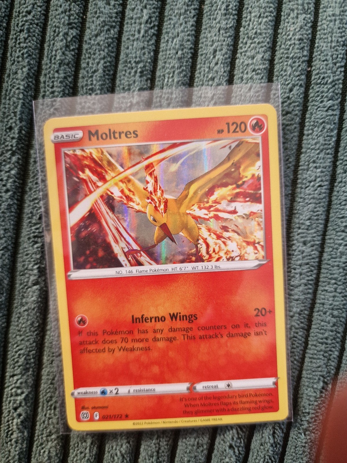 Pokemon kaart Moltres 021/172, Ophalen