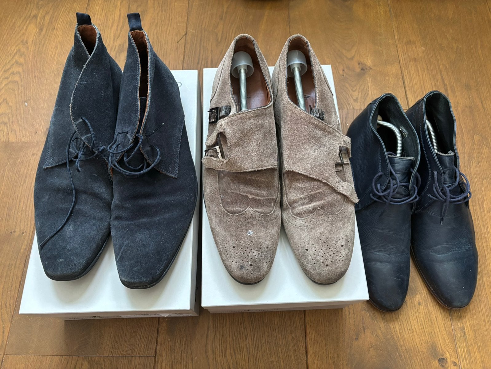 3 paar Giuseppe Maurizio schoenen Maat 45, Blauw, Boots, Ophalen of Verzenden, Gedragen