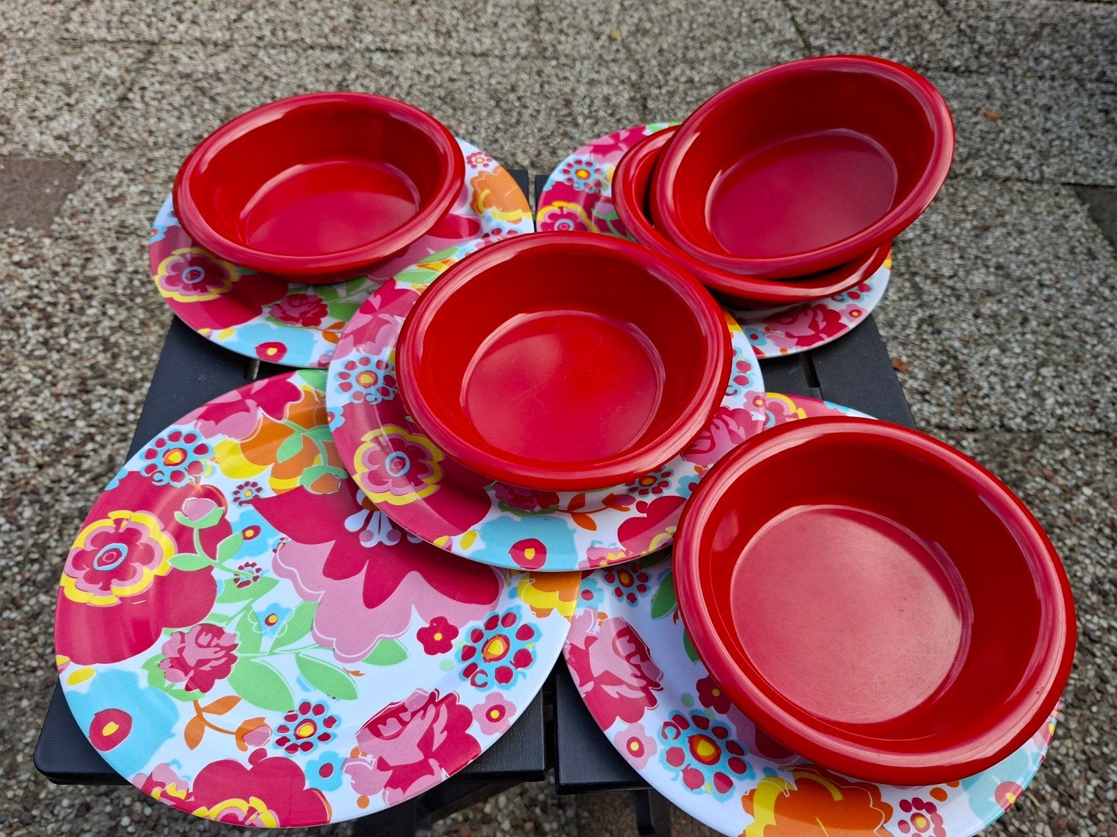 Camping Servies - 20 delig, Ophalen of Verzenden, Gebruikt