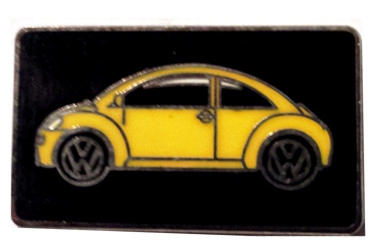 Volkswagen Beetle pin geel-zwart, Verzenden, Nieuw, Transport, Speldje of Pin