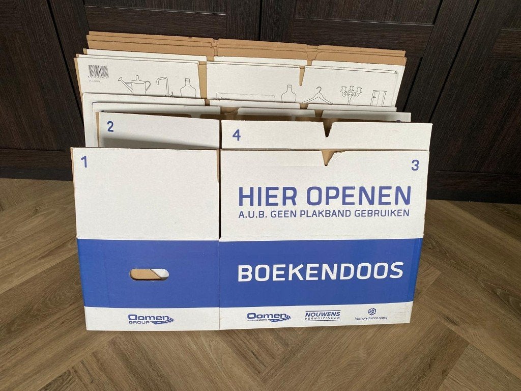 Verhuisdozen, Ophalen, Doos, 40 tot 60 cm, Opvouwbaar