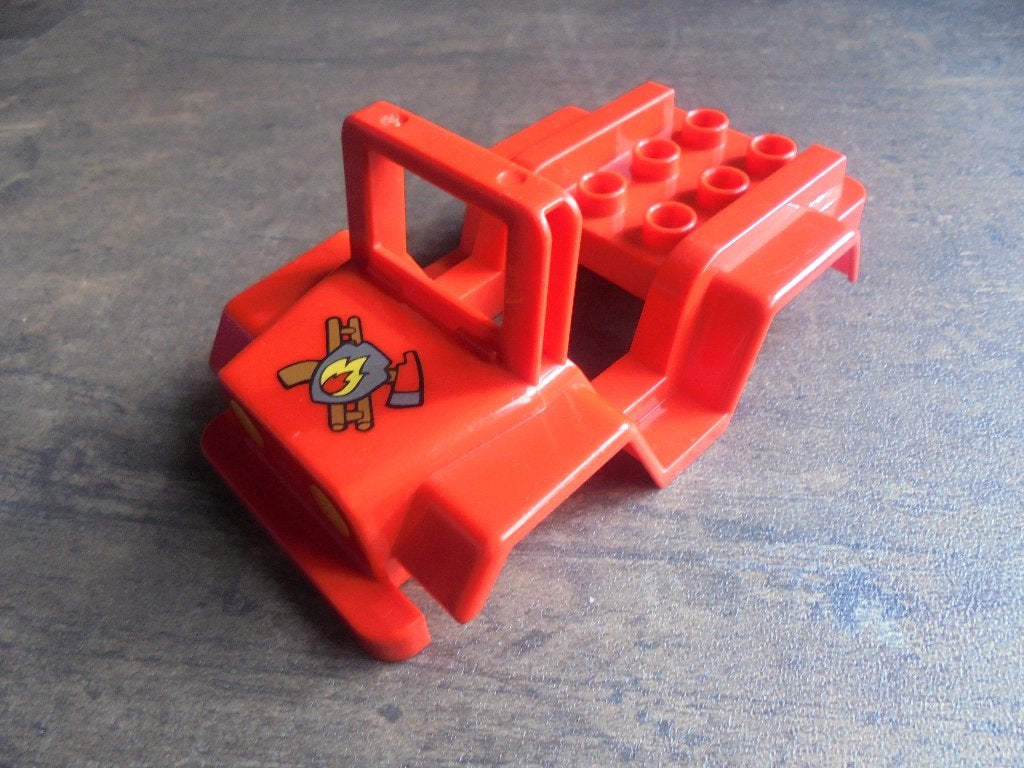 Lego Duplo Car Body Jeep with Headlights (zie foto's), Ophalen of Verzenden, Gebruikt, Losse stenen, Duplo
