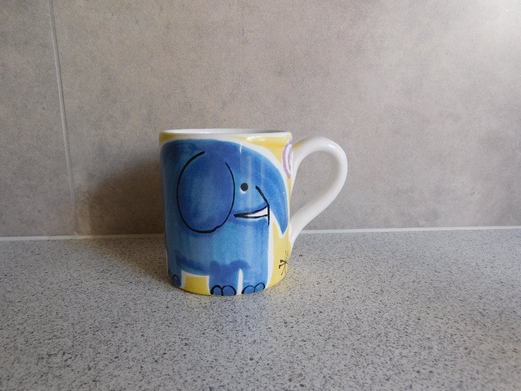 Mok Olifant Whittard of Chelsea Made in Italy, Ophalen of Verzenden, Zo goed als nieuw, Overige stijlen, Kop(pen) en/of Schotel(s)