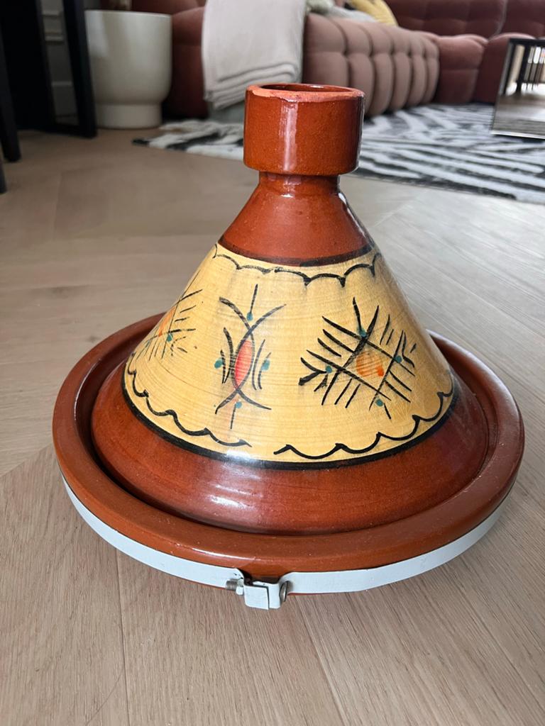 Nieuwe Tajine uit Marokko - 35 cm breed, Ophalen, Nieuw, Overige materialen, Overige typen