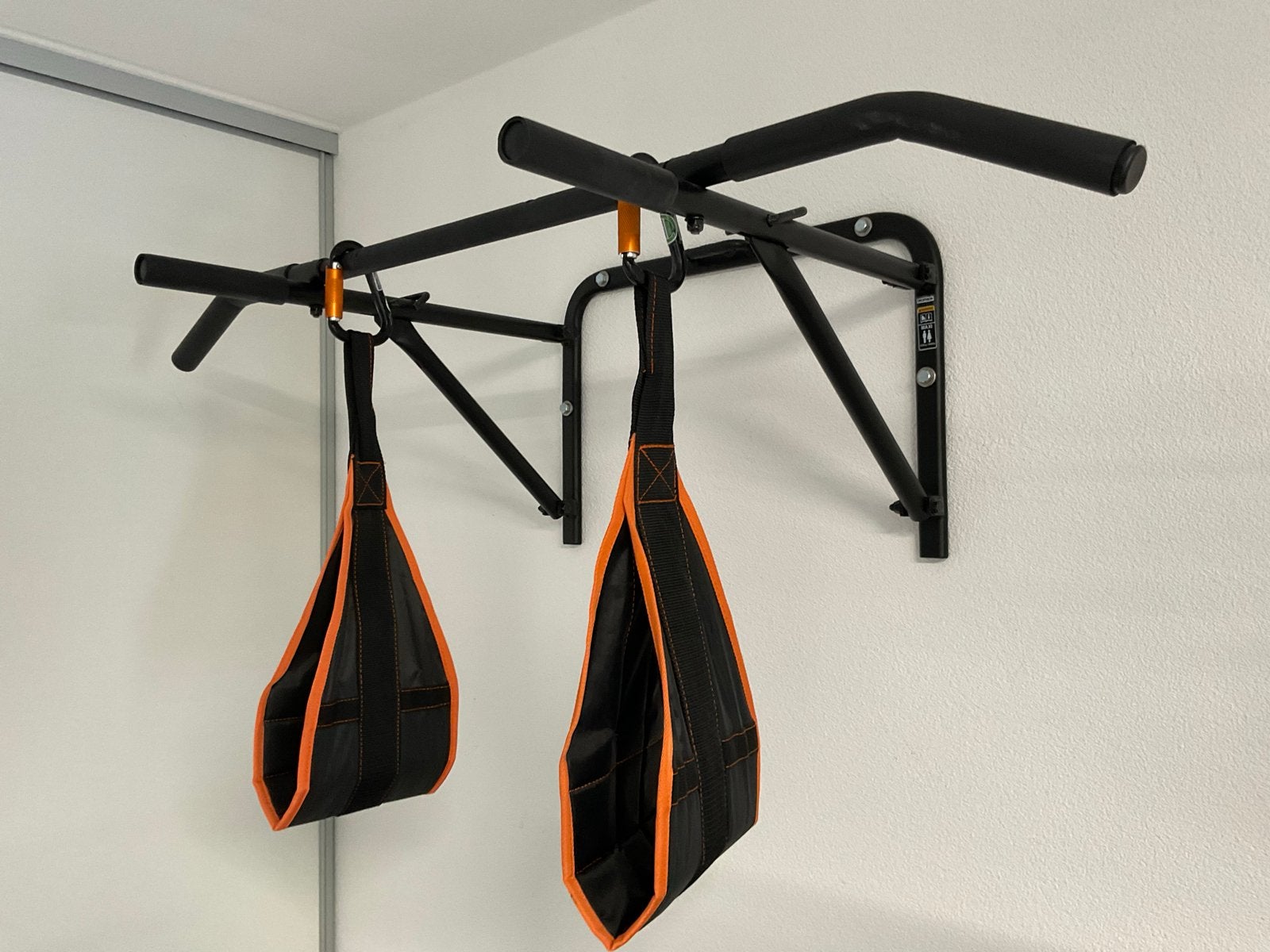 Decathlon Domyos optrekstang met buikspierbanden, Ophalen of Verzenden, Zo goed als nieuw, Armen, Oprekstang