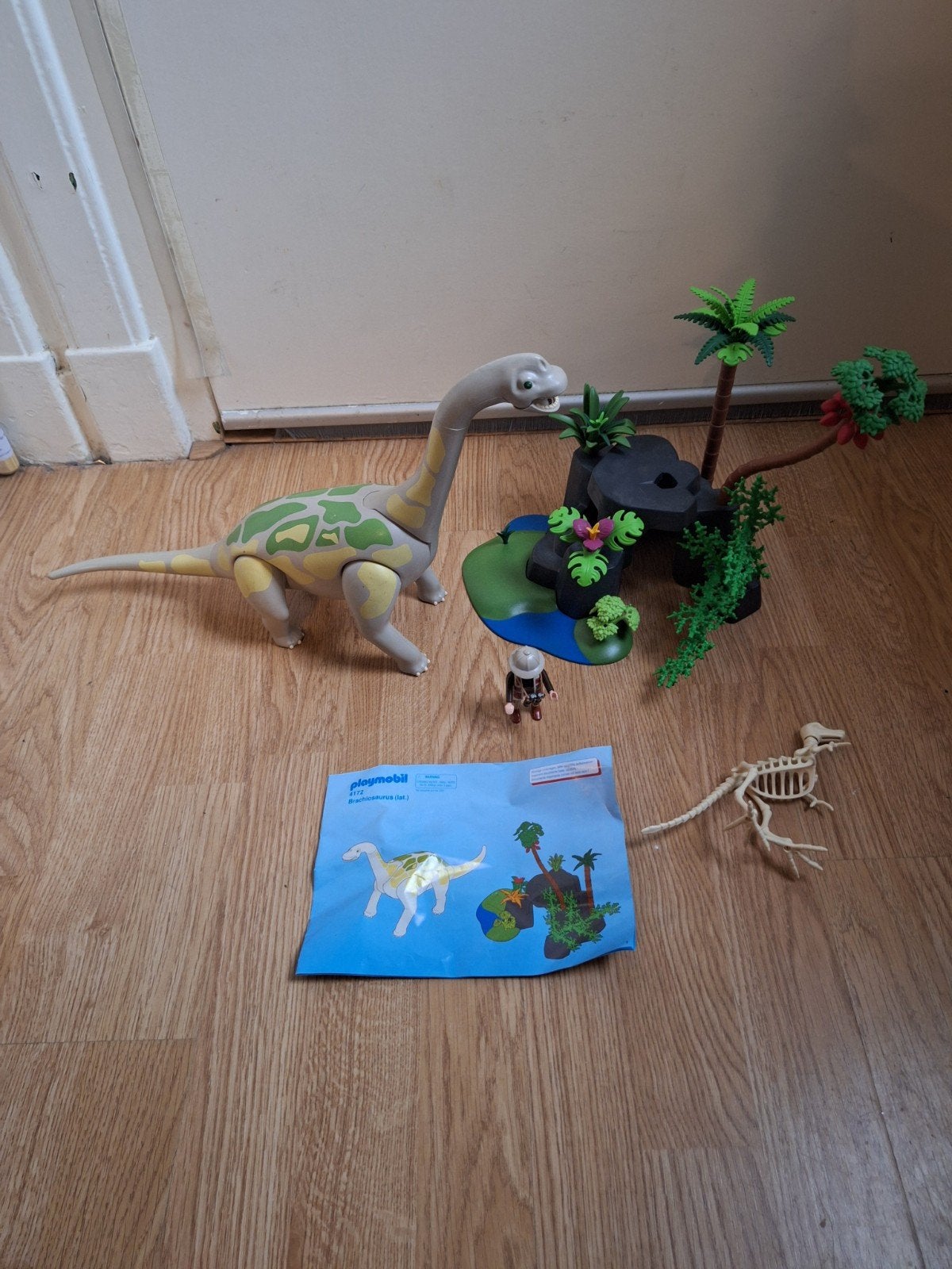 Set Playmobil grote Brachiosaurus met Rotspartij - 4172 Dino, Wild life, Complete set, Overige typen, Ophalen of Verzenden