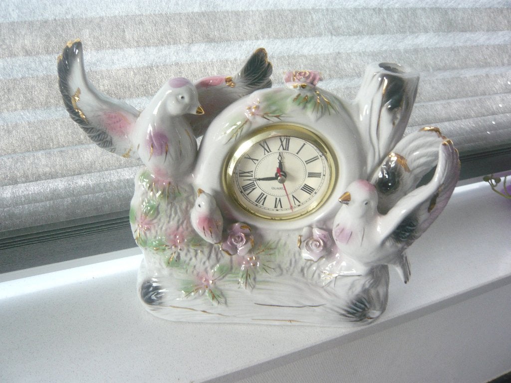 klok je duiven Vintage, Analoog, Werkt op batterijen, Ophalen of Verzenden, Zo goed als nieuw
