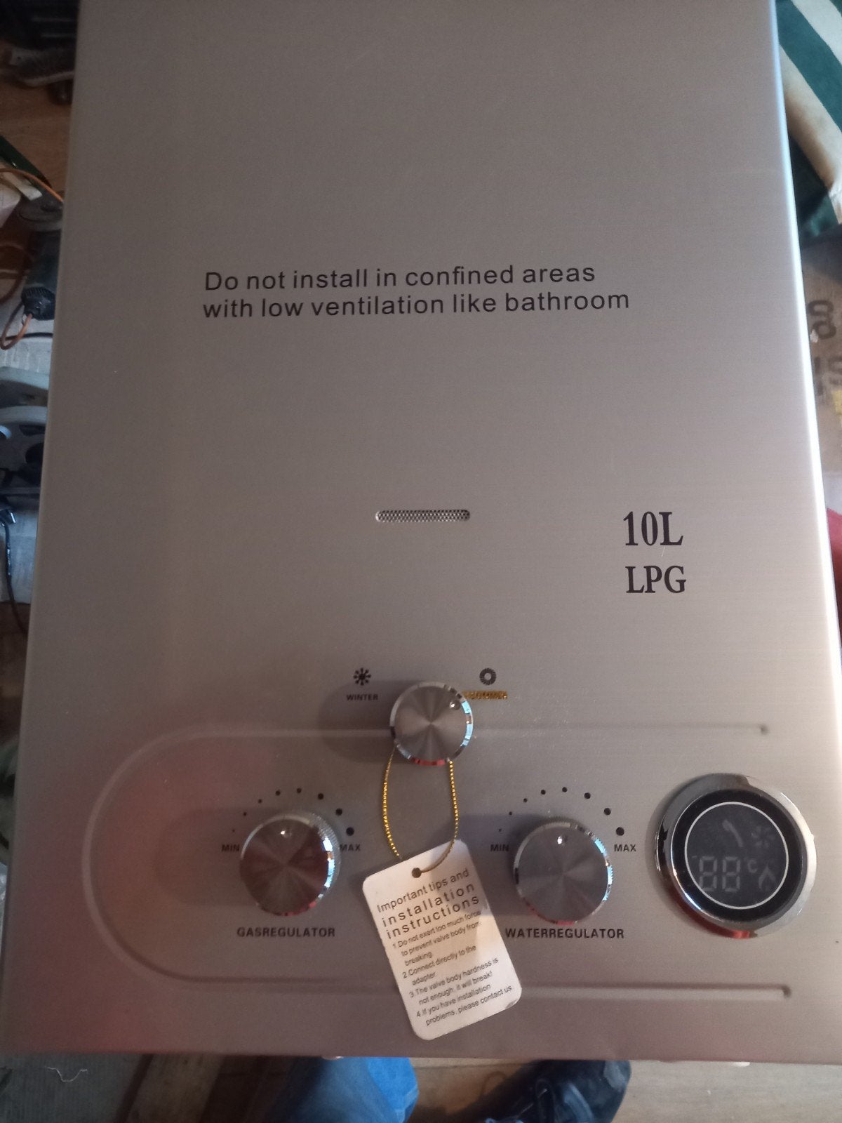Warm water geijser, in nieuw staat., Geiser, Ophalen of Verzenden, Minder dan 20 liter, Propaan of Butaan
