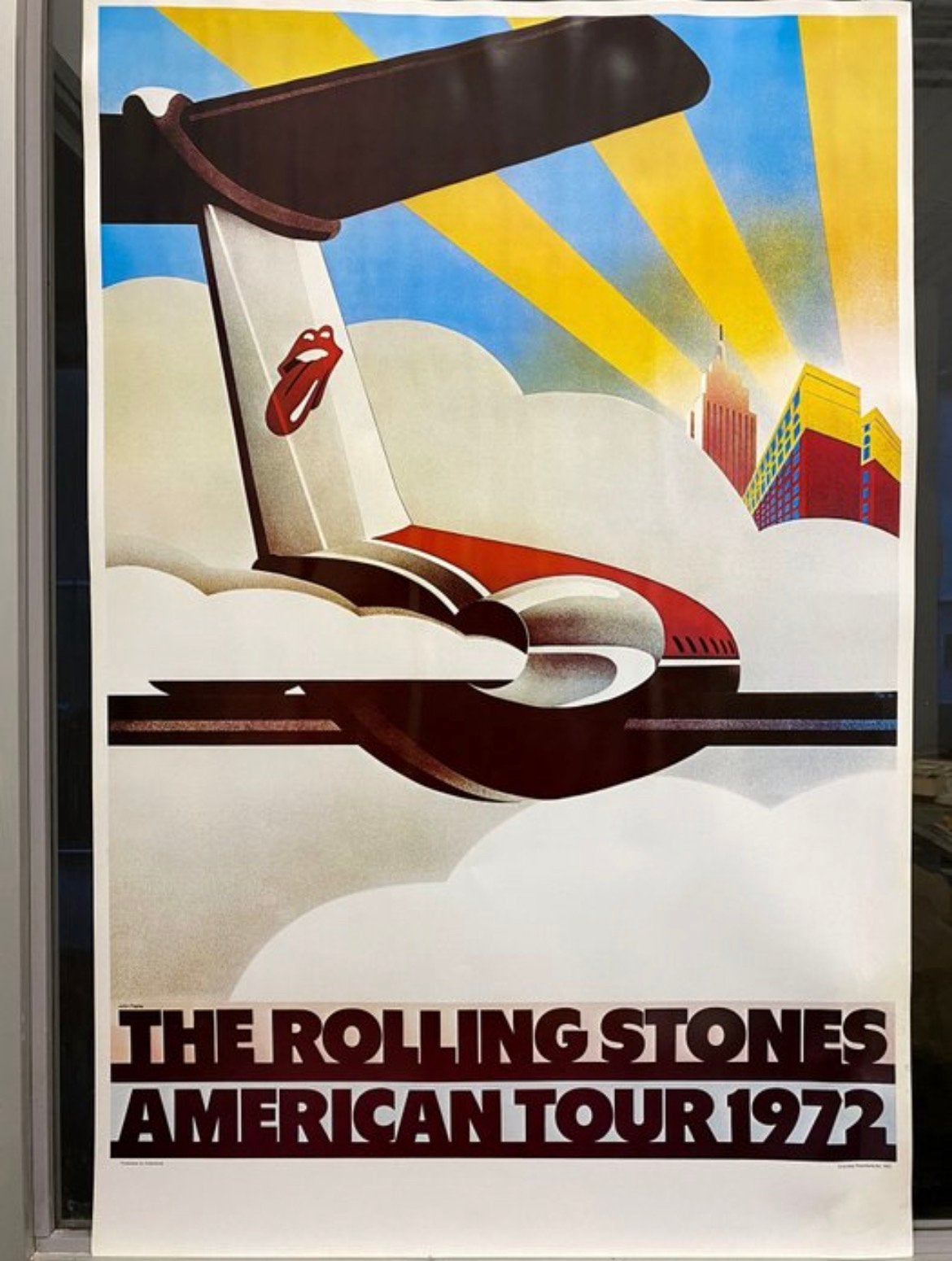 John Pasche - Rolling Stones - American Tour 1972 - Poster, Rechthoekig Staand, Deurposter of groter, Ophalen of Verzenden, Zo goed als nieuw