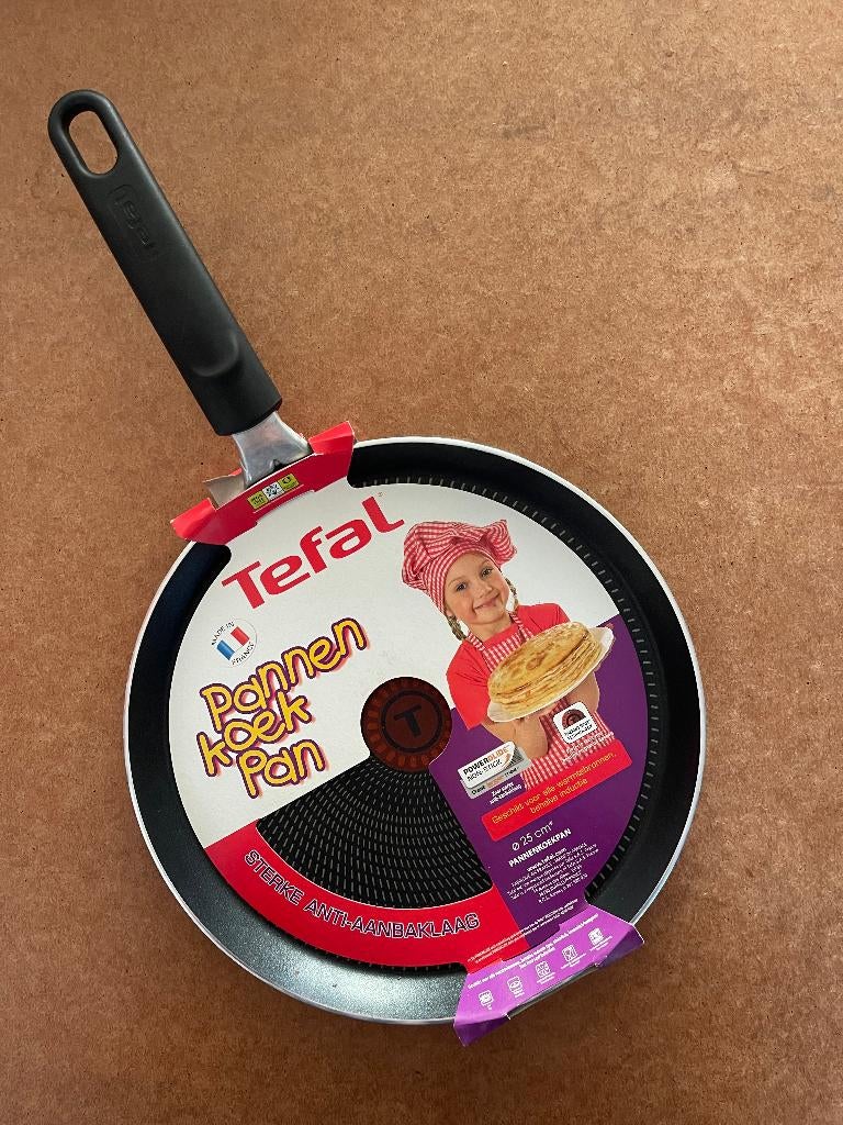 NIEUW Tefal pannenkoekpan - Anti-aanbaklaag - 25 cm, Ophalen of Verzenden, Nieuw, Overige materialen