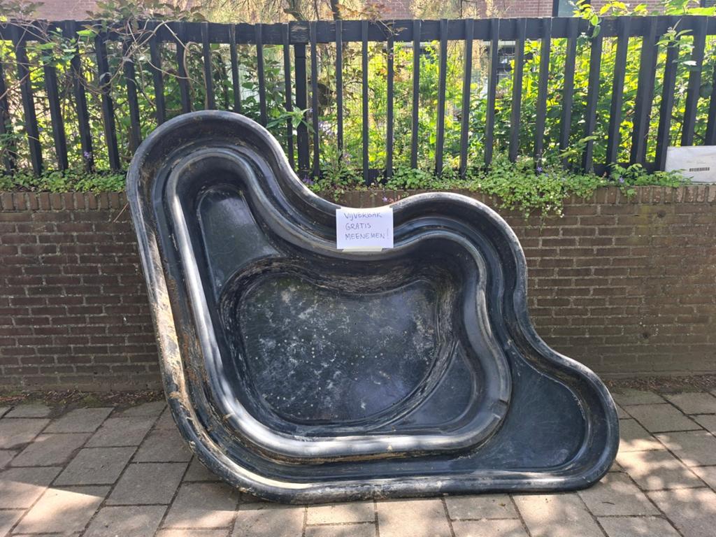 Gratis afhalen vijverbak!, Tuin en Terras, Ophalen, Gebruikt