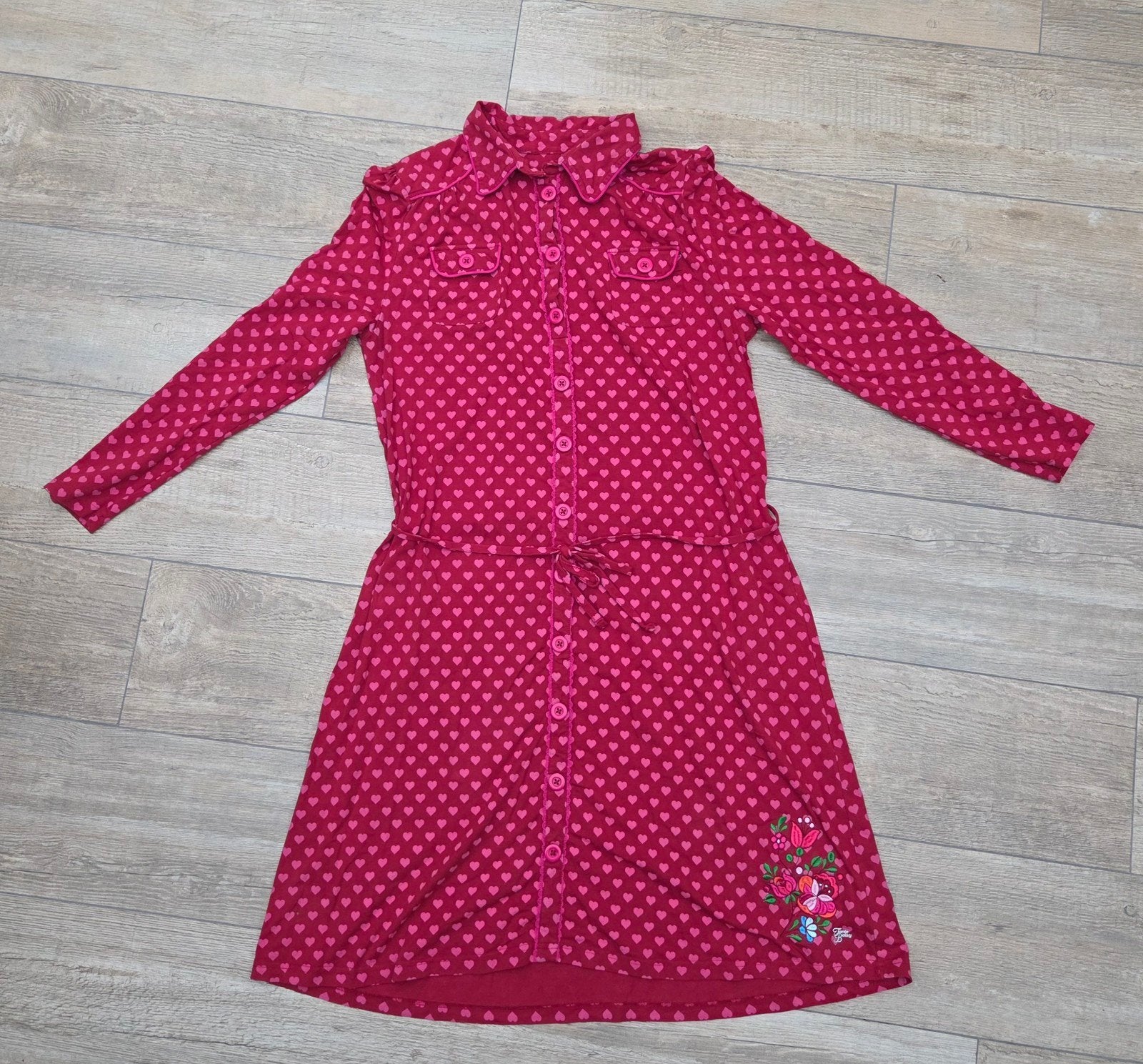 Tante Betsy Dress Betsy Hearts Red 3XL (AW2020), Verzenden, Maat 46/48 (XL) of groter, Zo goed als nieuw, Rood
