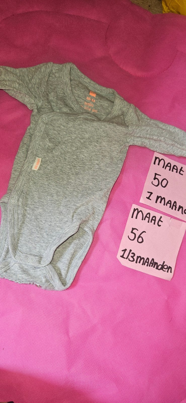 overslag meegroei rompers hema 50 56, Nacht- of Onderkleding, Jongetje of Meisje, Ophalen of Verzenden, Zo goed als nieuw