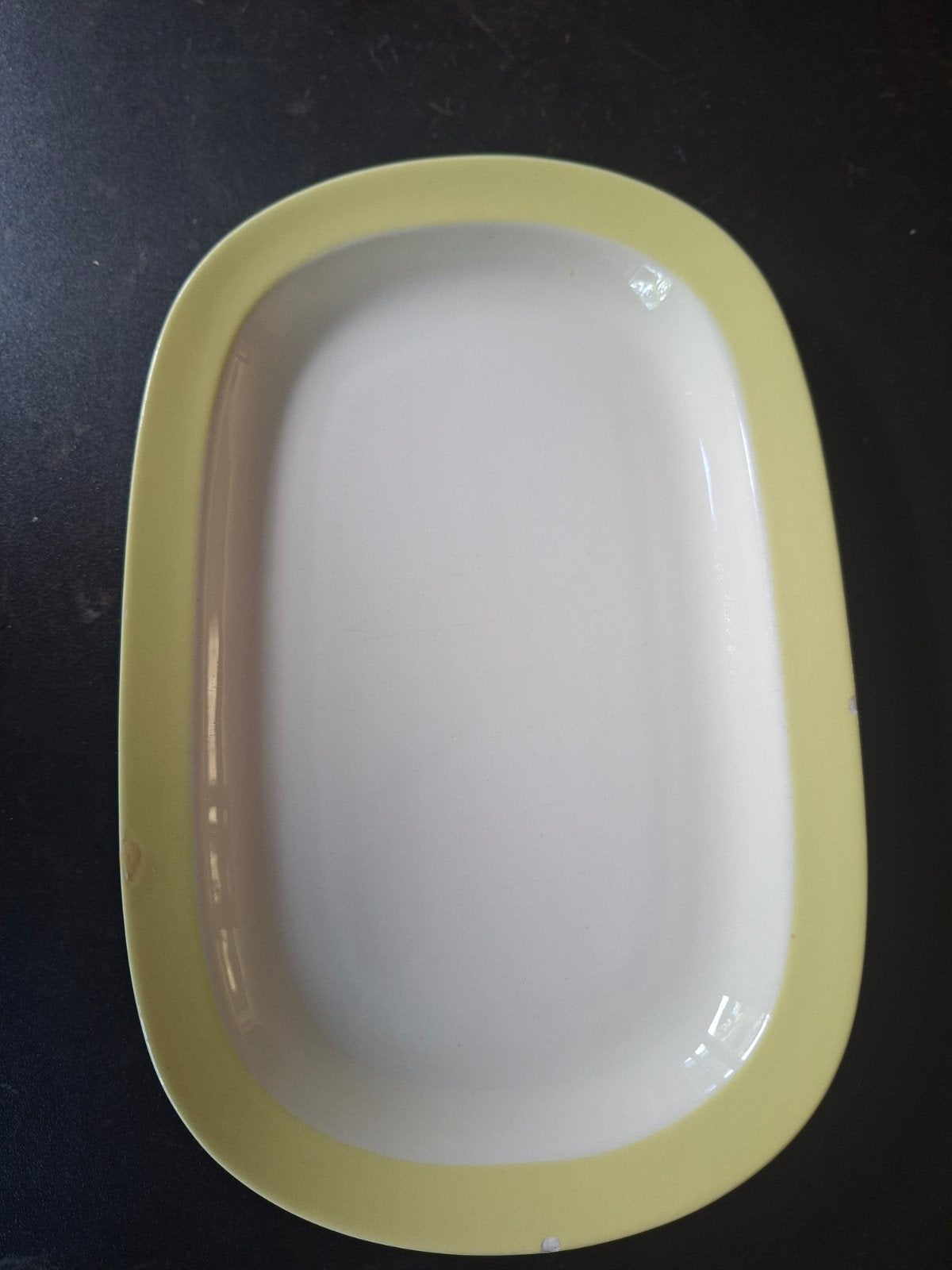 Vintage Royal Sphinx Petrus Regout serveerschaal pastelgeel, Ophalen of Verzenden