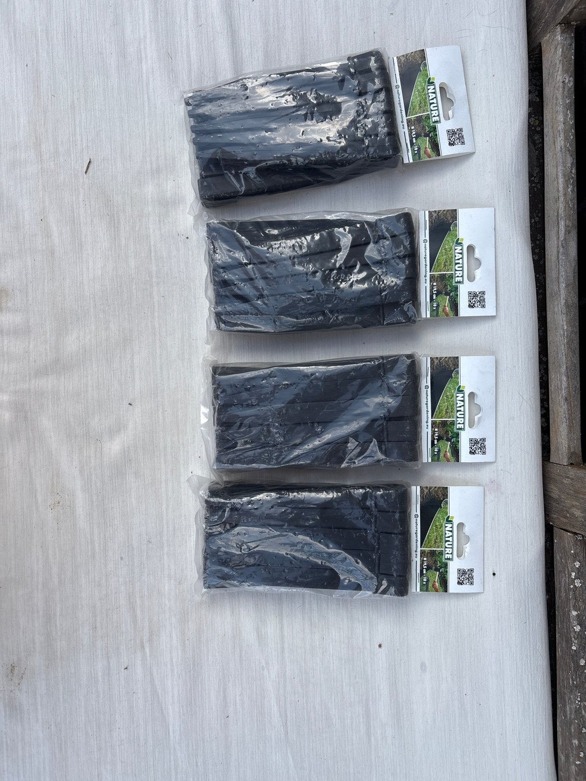 Nature grondpennen zwart 19.5cm 10 stuks voor borderrand, Tuin en Terras, Bielzen en Borders, Ophalen, Kunststof, Nieuw, Border