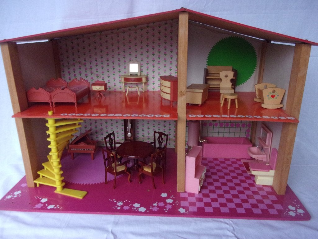 POPPENHUIS + TOEBEHOREN  (JAREN '50)  ZIE OMSCHRIJVING, Ophalen of Verzenden