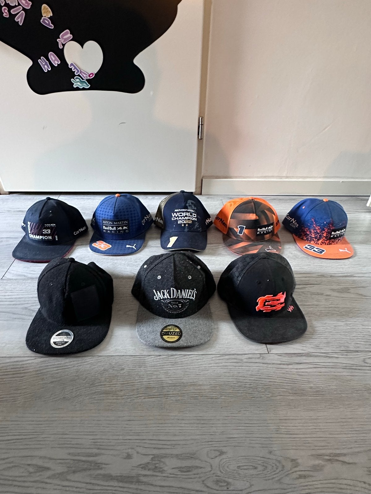 Diverse collectie petten, waaronder Max Verstappen, Ophalen of Verzenden, Gedragen, One size fits all, Pet
