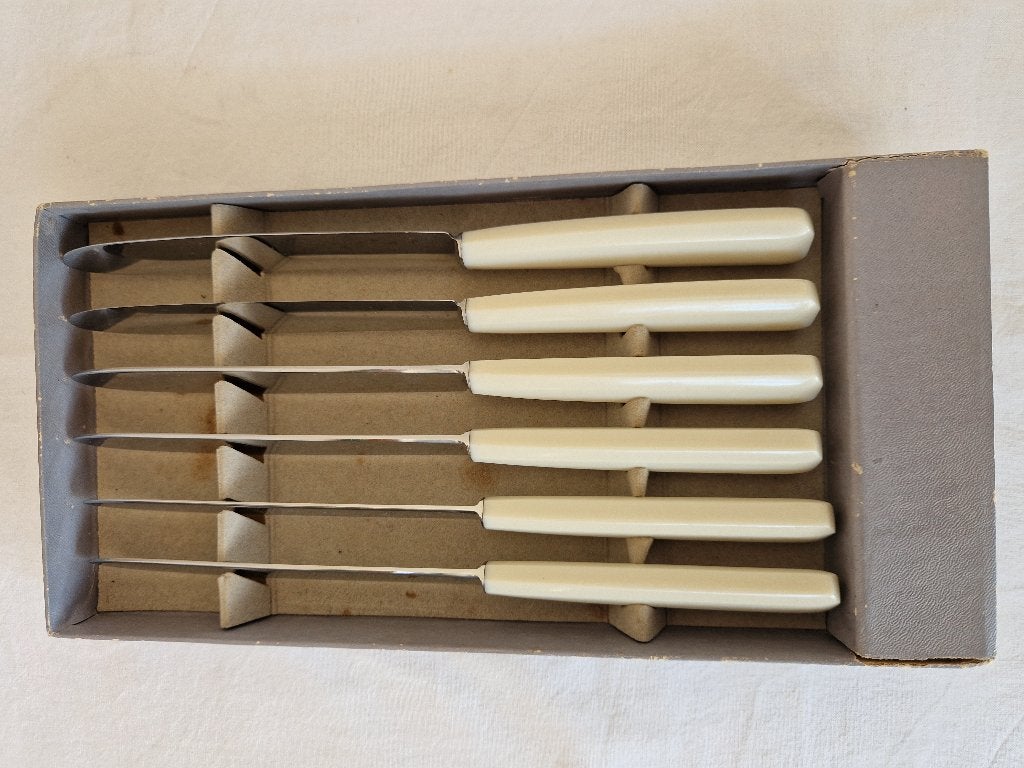 6 vintage messen inoxydable nogent France, Antiek en Kunst, Ophalen of Verzenden