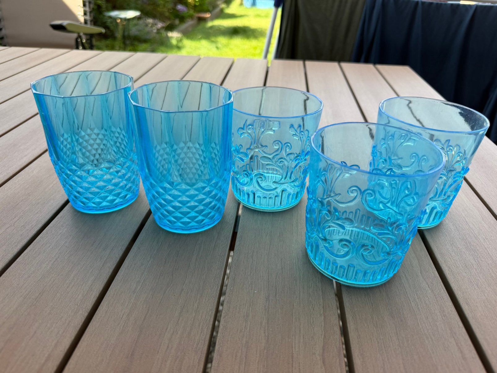 Blauw gekleurde drinkglazen, Ophalen of Verzenden, Zo goed als nieuw, Overige stijlen