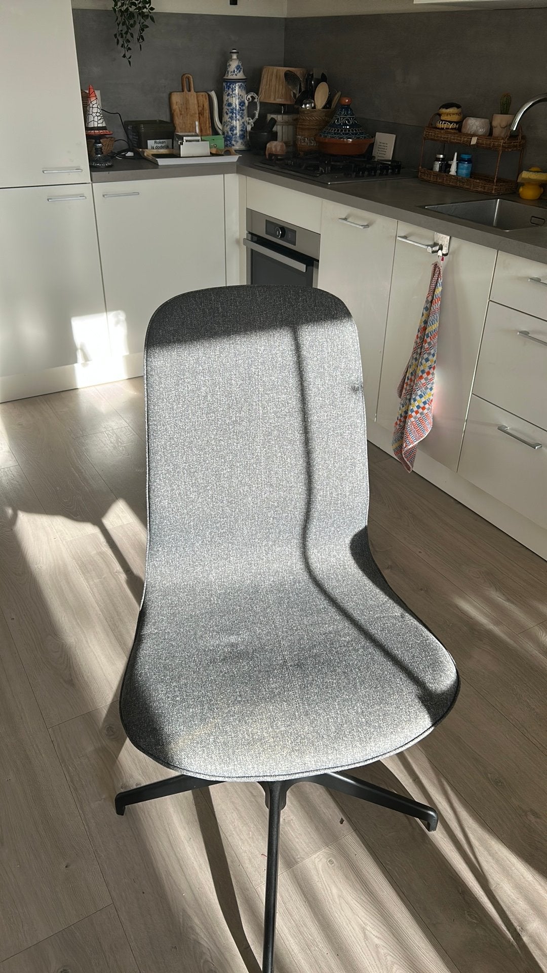 Vergader bureau stoel langfjall Ikea koop of ruilen., Ophalen, Zo goed als nieuw, Grijs