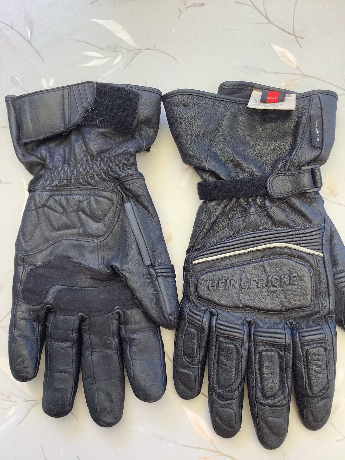 Heingericke motorhandschoenen - Zwart leer, Ophalen of Verzenden, Tweedehands, Heren, Handschoenen
