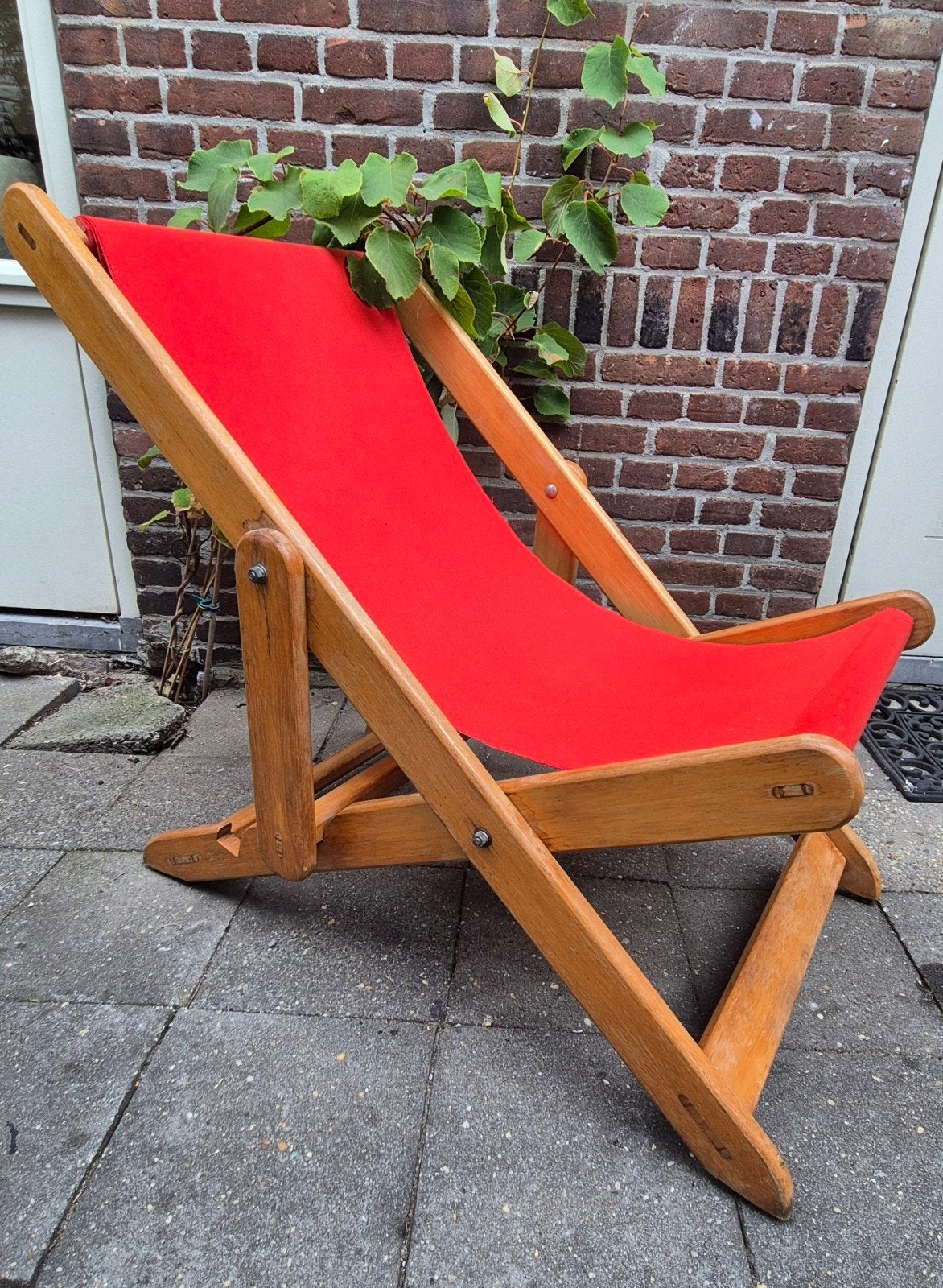 vintage design kontiki gillis lindgren stoel, Ophalen, Gebruikt, 75 tot 100 cm, Stof