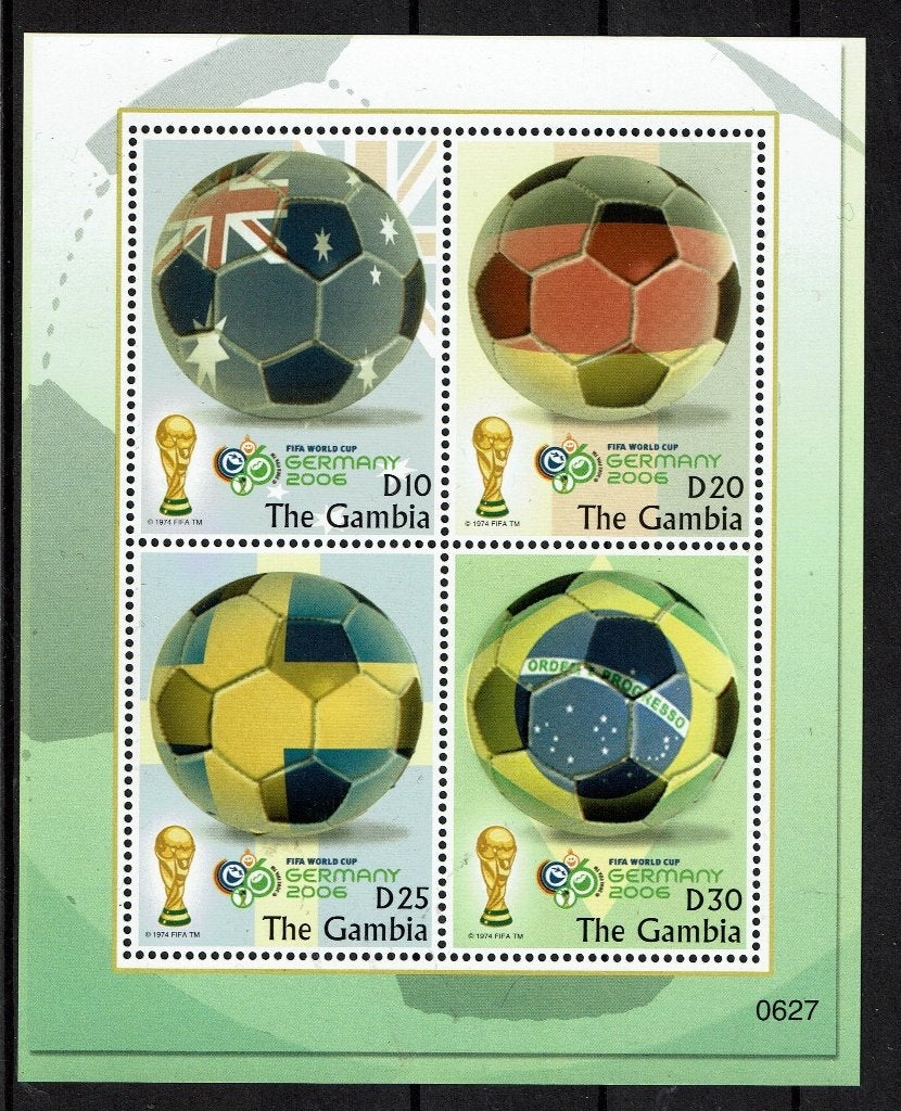 GAMBIA 2006 PF BLOK VOETBAL SOCCER SPORT, Ophalen of Verzenden, Postfris, Sport