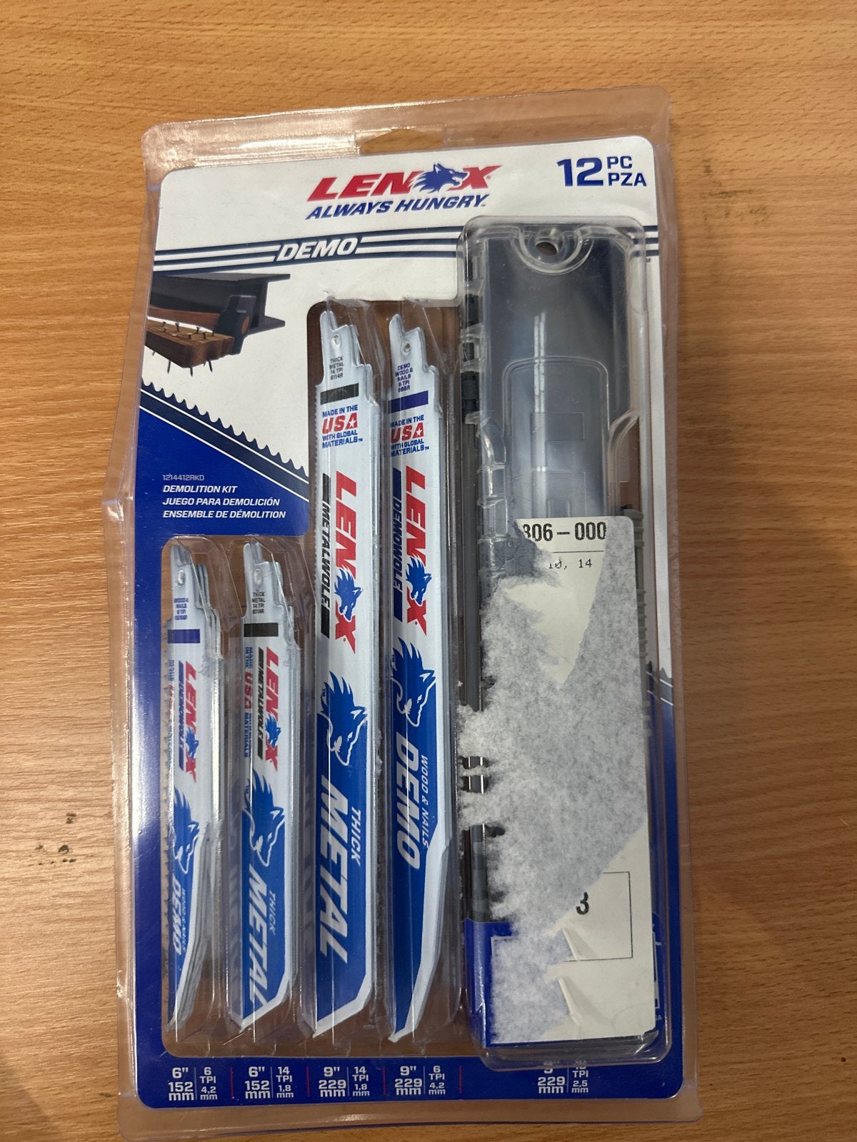 Lenox Demolition Kit Reciprozaagbladen - 12-delig, 70 mm of meer, Nieuw, Ophalen of Verzenden, Nvt