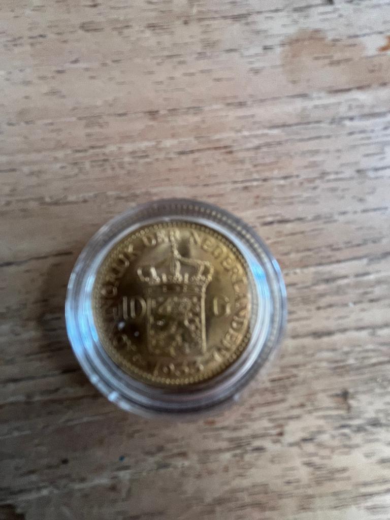 Gouden tientje 1933, Postzegels en Munten, Koningin Wilhelmina, Losse munt, 10 gulden, Goud